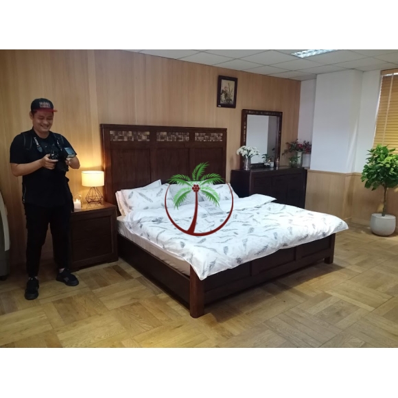 Giường Ngủ Khảm Gáo Dừa Cao Cấp Nghệ Thuật