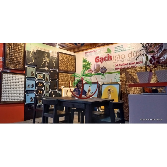 Gallery gạch gáo dừa và tranh